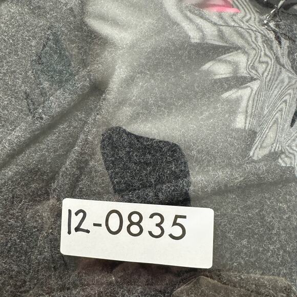 Izzi Collections 100 Wool Pea Coat Large Charcoal Gray Dark Academia Goth Preppy - Picture 8 of 8